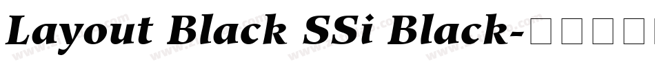 Layout Black SSi Black字体转换